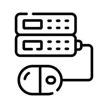 un prima lineal icono demostración servidor controlar vector