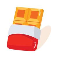 A tasty 2d style icon of classic chocolate vector