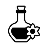 A visually engaging glyph icon of essential oil bottle. vector