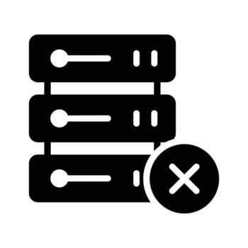 un personalizable glifo icono demostración servidor problema alerta vector