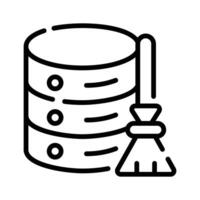 Have a look at this database cleaning linear icon vector