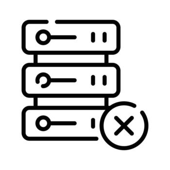 un personalizable lineal icono demostración servidor problema alerta vector