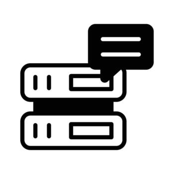 un editable glifo icono de servidor mensaje alerta. vector