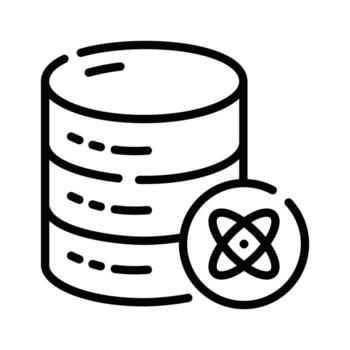 un moderno contorno icono de investigación base de datos grabar vector