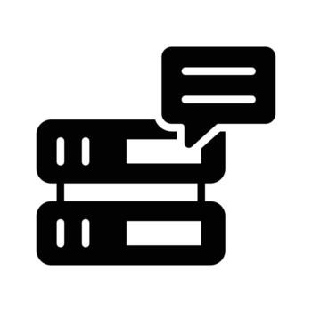 un editable glifo icono de servidor mensaje alerta vector