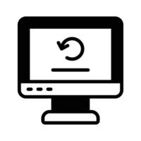 Well designed glyph icon of refresh system reload. vector