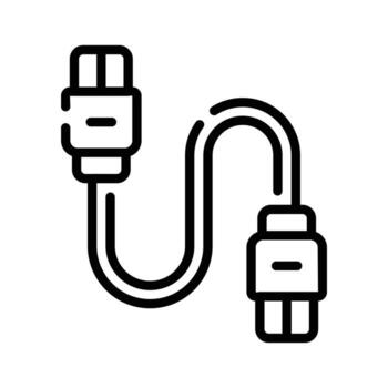 de moda lineal icono demostración datos cable conexión vector