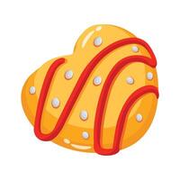 A romantic 2d style icon of heart chocolate vector