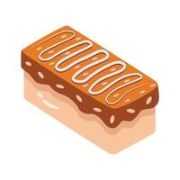 A golden 2d style icon of classic pastry vector