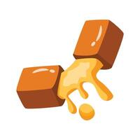 A bold 2d style icon of thick chocolate bar vector