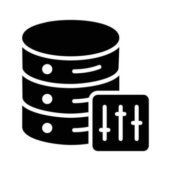 tener un Mira a esta base de datos ajuste glifo icono vector