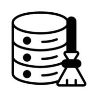 Have a look at this database cleaning glyph icon. vector
