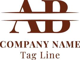 AB Letter Logo Design Modern A and B Monogram Branding Icon vector