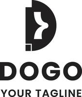Letter D Logo Design Modern Minimal Monogram for Branding and Identity vector