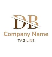 DB Letter Logo Design Clean and Modern D and B Monogram vector