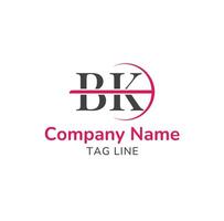 BK Letter Logo Design Modern B and K Monogram Logo Template vector