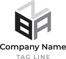NBA Letter Logo Design Creative N B A Monogram Branding Concept vector