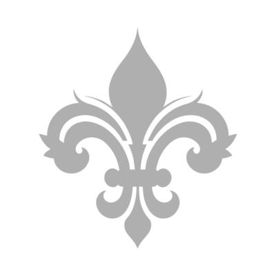 A fleur de lis on a white background