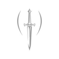 A sword with a long handle on a white background vector