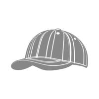 A baseball cap is shown in a simple drawing vector