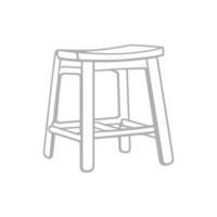 A drawing of a stool on a white background vector
