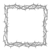 A frame made of thorns on a white background vector