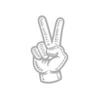 A hand with a peace sign in it vector