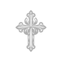 A cross with ornate design on a white background vector
