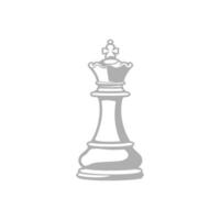 Chess set with king and queen on white background vector