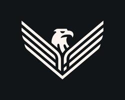 Geometric eagle emblem design geometric vector