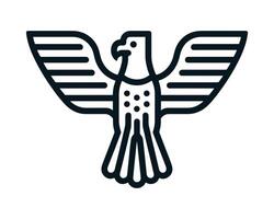 Streamlined eagle crest icon streamlined vector