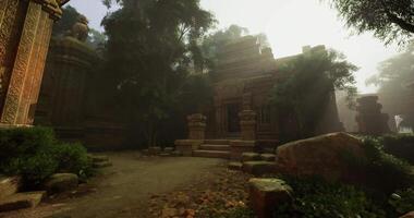 CGI old misty temple video