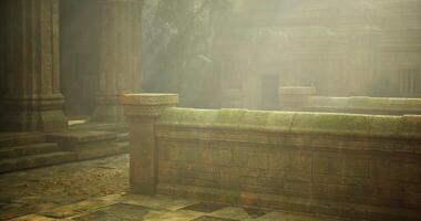CGI sunlight filtering temple video
