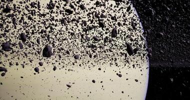 Surreal CGI Planet Saturn Close-Up video