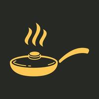 Frying pan trendy applicable important Illustration design beautiful colorful background vector
