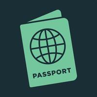 Passport trendy applicable important Illustration design fascinating colorful background vector