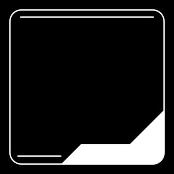 Minimalist Black and White Dialog Box Window Design. Clean Modern Interface Element with Angled Cut Corner and Simple Outline Frame. vector