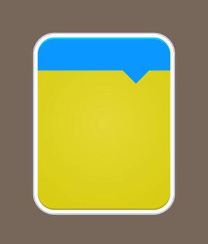 Web design element full color. Futuristic pop up window interface. vector