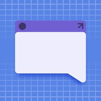 habla burbuja cuadrado antecedentes con Copiar espacio. mensaje bandera diseño ilustración. vector