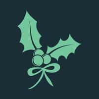 Christmas holly trendy applicable important Illustration design aesthetic colorful background vector