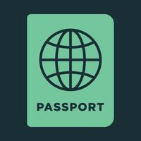Passport trendy applicable important Illustration design likely colorful background vector