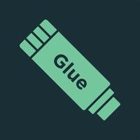 Glue trendy applicable important Illustration design aesthetic colorful background vector