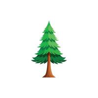 Winter Forest Pine Tree Illustration Design vector