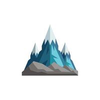Minimal Mountain Illustration Design on White Background vector