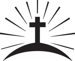 Dia dos Finados cross symbol Silhouette art vector