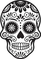 Dia de Muertos Silhouette Skull vector