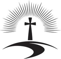 Dia dos Finados cross symbol Silhouette vector