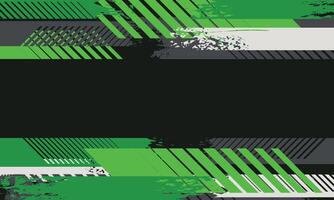 Green and black abstract stripes background vector
