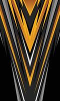 abstract black and orange design vector