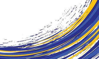 abstract waves in blue and yellow vector